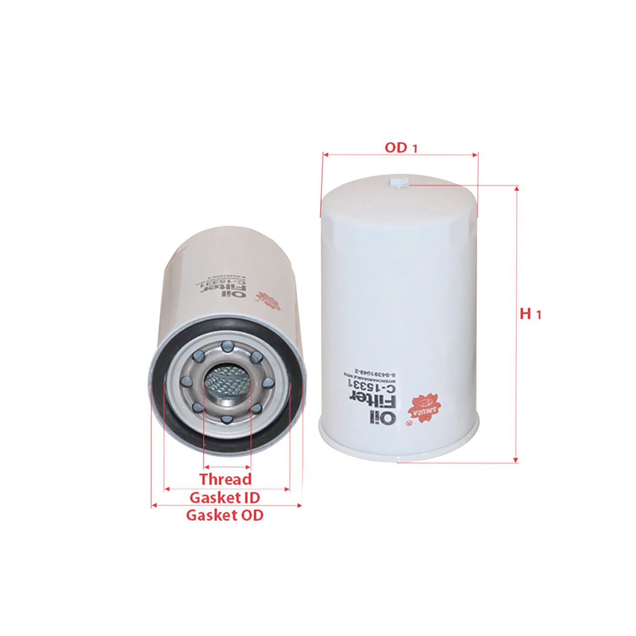 ☆siposan☆ Sakura Full Flow Spin-on Oil Filter C-15331 Cross Ref: Z705