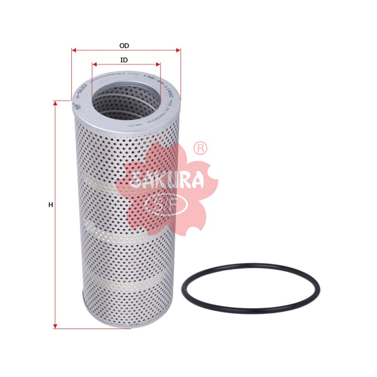 さくら Sakura Hydraulic Filter Element H-5622 Cross Ref: 198-49-11440