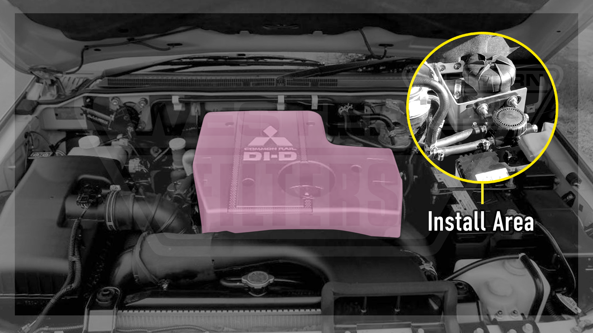 thumbnail image 2 of Provent Catch Can Kit For Mitsubishi Pajero 3.2L DI-D 4M41 Engine (2010+ Models) 2 of 4